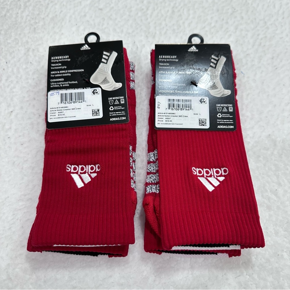 Red Adidas Socks - Picture 4 of 7